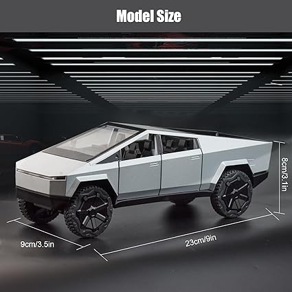 CyberTruck Model Car Toys with Lights and Sounds, 1:24 Diecast Cyber Cars