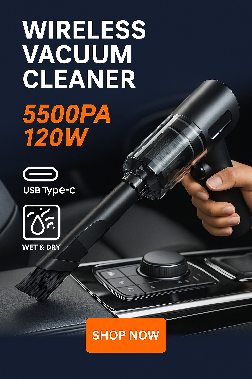 Mini Handheld Vacuum Cleaner Portable Powerful Suction